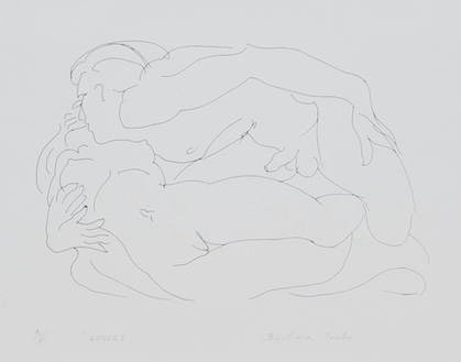 Barbara Tribe (1913-2000), artist's proof print, ‘Lovers’, signed in pencil, 27 x 34cm. Condition - good